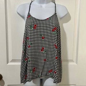 Gingham Cherry Tank